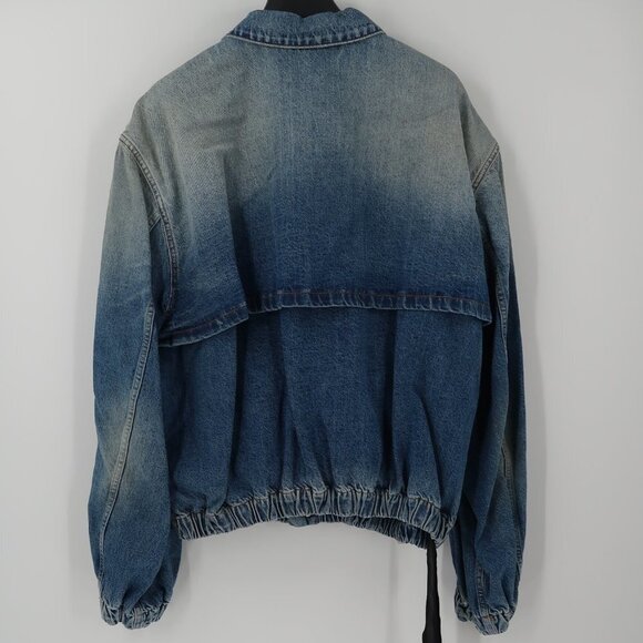 UNRAVEL PROJECT Blue Cotton Oversized Denim Jacket - Blue Size 52 or US XL - Picture 2 of 8